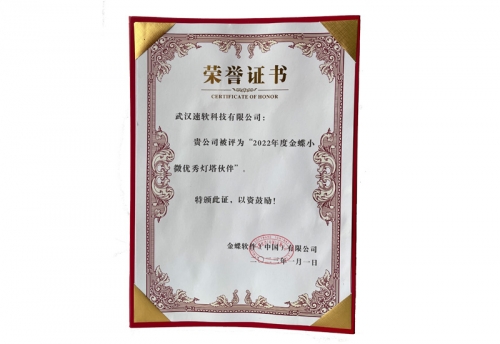 2022年金蝶小微优秀灯塔伙伴